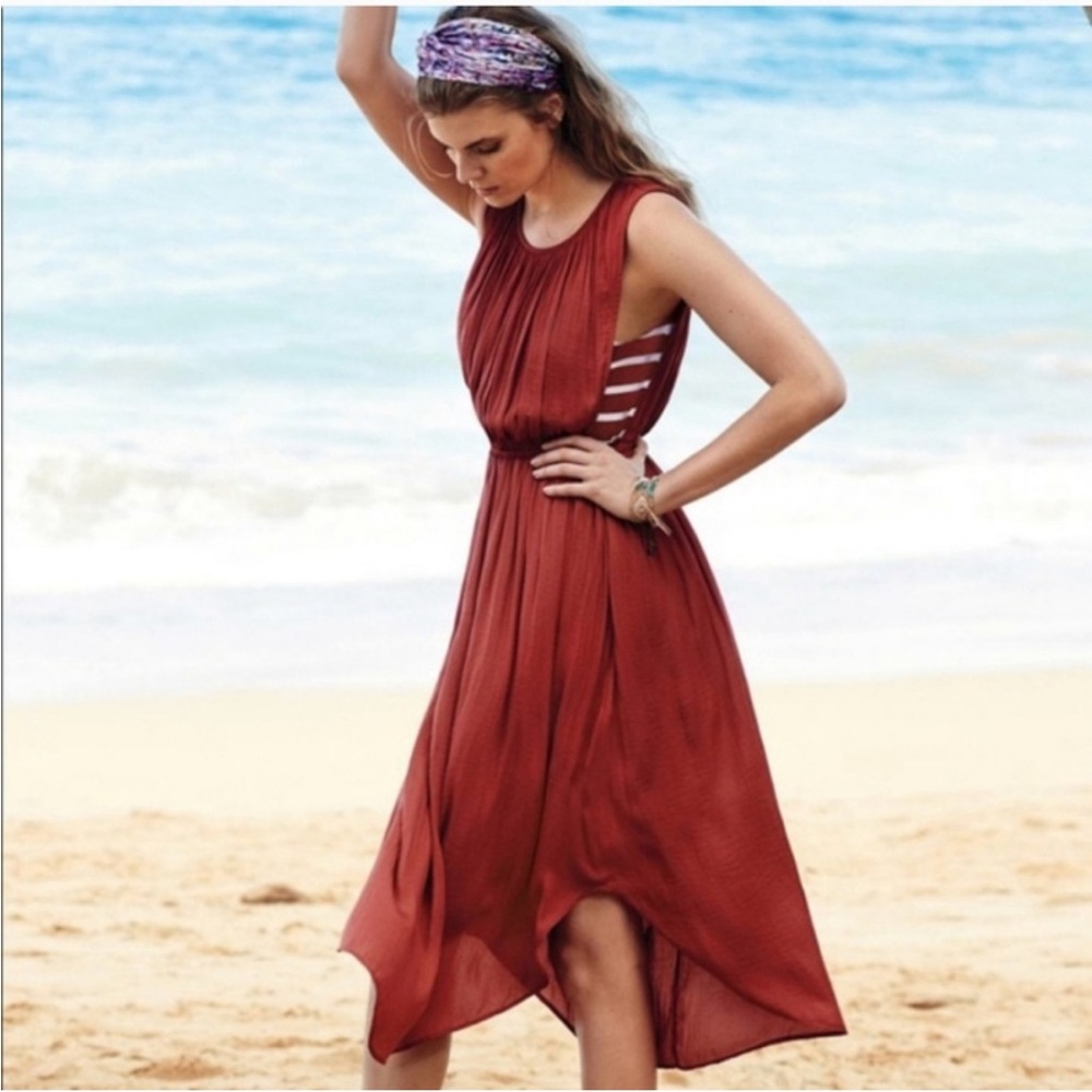 Anthropologie flowy midi dress